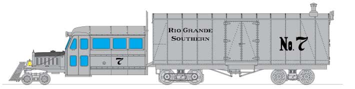 Galloping Goose Railcar - Freight Body w/Sound & DCC - Paragon2(TM) -- Rio Grande Southern #7 (silver, black)