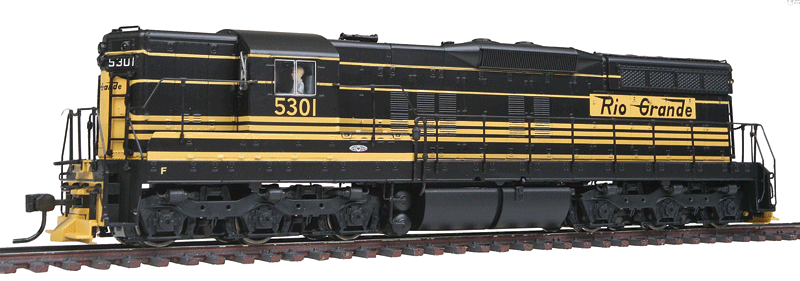 EMD SD7 w/Sound & DCC - Paragon2(TM) -- Denver & Rio Grande Western #5301 (black, yellow)