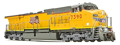 Paragon2(TM) Series Diesel GE AC6000w/Sound & DCC -- Union Pacific #7390 (Armour Yellow, gray, Flag, Building America, yellow Fra