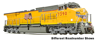 Paragon2(TM) Series Diesel GE AC6000w/Sound & DCC -- Union Pacific #7391 (Armour Yellow, gray, Flag, Building America, yellow Fra