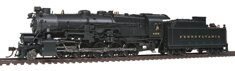 Pennsylvania I1sa 2-10-0 w/90F82 Short Tender - Sound & DCC - Paragon2(TM) -- Pennsylvania Railroad #4378 (black, graphite)