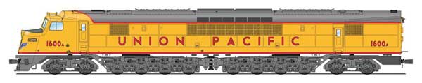 Baldwin Centipede A-A Unit Set w/Sound & DCC - Paragon4(TM) -- Union Pacific #998, 999 (Fantasy Scheme; Armour Yellow, gray)