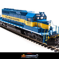 EMD SD40-2 - Sound & DCC - Paragon2 -- Iowa, Chicago & Eastern #6418 City of Chicago (blue, yellow)
