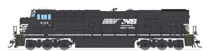 GE ES44AC NS Version w/Sound, DCC & Smoke - Paragon3(TM) -- Norfolk Southern #8130 (black, white, Horse Head Logo)