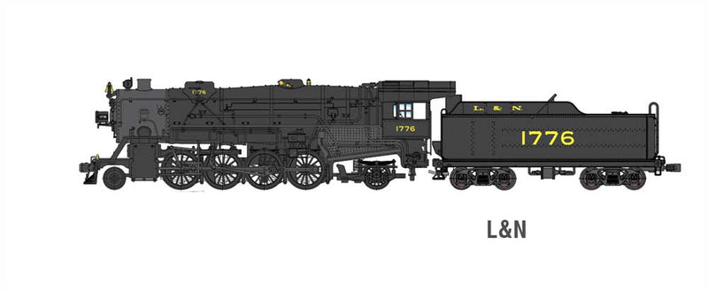 USRA Heavy 2-8-2 Mikado w/Sound & DCC - Paragon2(TM) -- Louisville & Nashville #1762 (black, graphite)