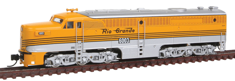 Alco PA1 w/Sound & DCC - Paragon2 -- Denver & Rio Grande Western #6003 (Aspen Gold, silver, black 4-Stripes)