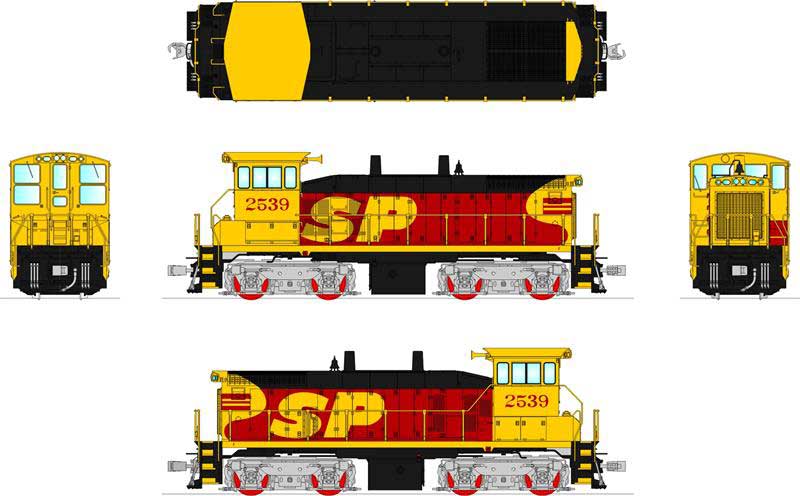 EMD SW1500 w/Sound & DCC - Paragon2(TM) -- Southern Pacific #2539 (SPSF Merger Scheme, red, yellow, black)