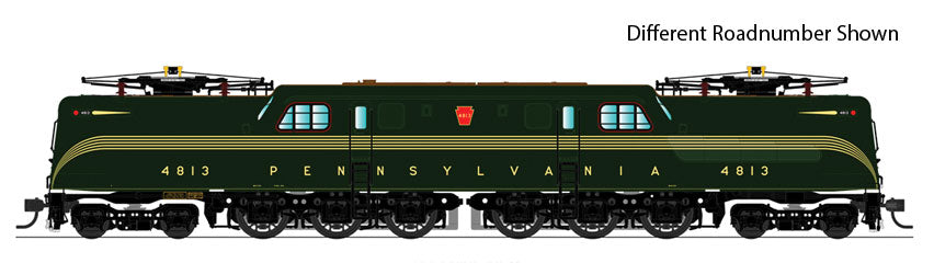 GG1 Electric w/Sound & DCC - Paragon3 -- Pennsylvania Railroad #4840 (Brunswick Green, 5-Stripe,, brown Roof, Futura)