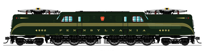 GG1 Electric w/Sound & DCC - Paragon3 -- Pennsylvania Railroad #4802 (Brunswick Green, 5-Stripe, Roman Lettering)