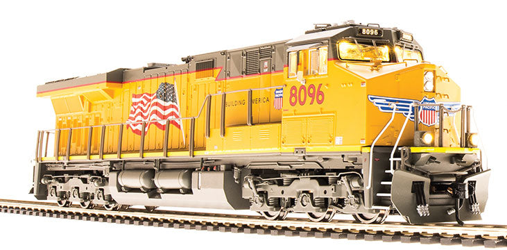 GE C45AH w/Sound & DCC - Paragon3 -- Union Pacific #8096 (Armour Yellow, gray, Building America Logo)