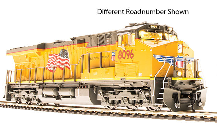 GE C45AH w/Sound & DCC - Paragon3 -- Union Pacific #8104 (Armour Yellow, gray, Building America Logo)