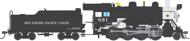2-8-0 Consolidation w/Sound, DCC & Smoke - Paragon3(TM) -- Southern Pacific #895 (black, silver, Lines Lettering)