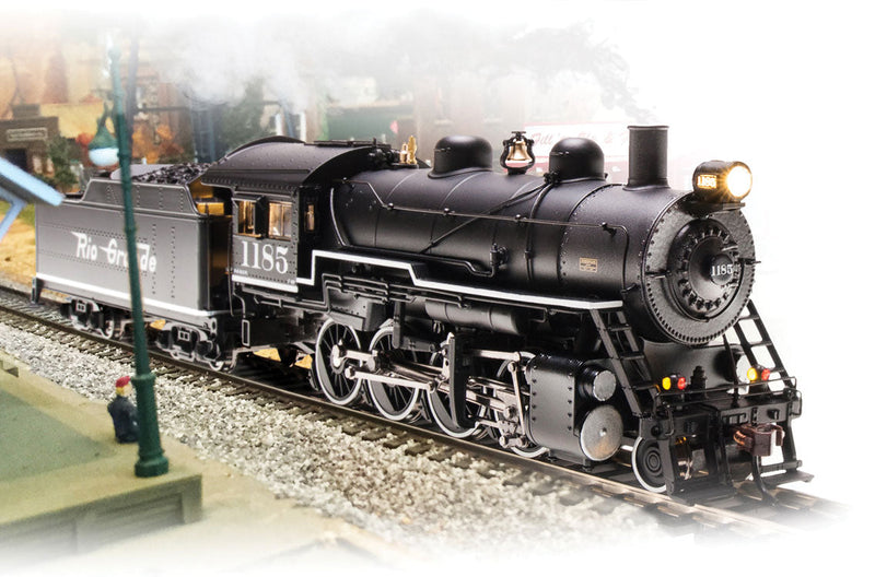 2-8-0 Consolidation w/Sound, DCC & Smoke - Paragon3(TM) -- Denver & Rio Grande Western (black, graphite, Flying Grande Logo)