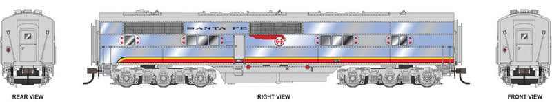 EMC E1B w/Sound & DCC - Paragon3 -- Santa Fe #4A (Pre-1946 Warbonnet Scheme, Signal Red, silver)