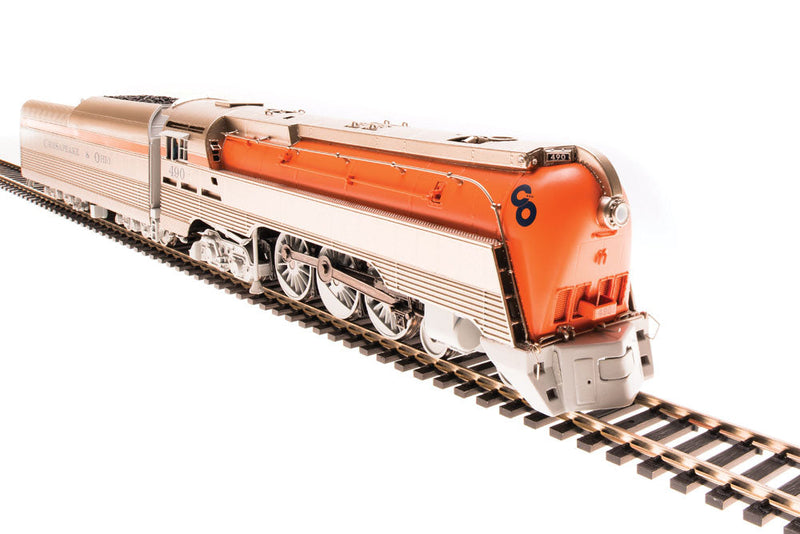 Classs L-1 4-6-4 w/Sound & DCC - Paragon3 Brass Hybrid -- Chesapeake & Ohio #492 (As-Delivered orange boiler, silver)