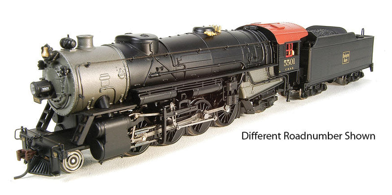USRA 2-8-2 Heavy Mikado w/Sound & DCC - Paragon3 -- Chicago, Burlington & Quincy #5506 (black, graphite, red)