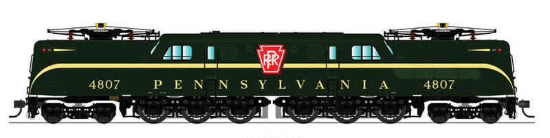 GG1 Electric w/Sound & DCC - Paragon3 -- Pennsylvania Railroad #4807 (Brunswick Green, Broad Stripe, Buff Roman)