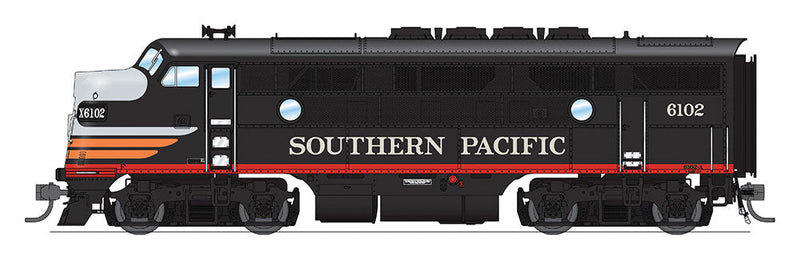 EMD F3A Phase IIa w/Sound & DCC - Paragon3 -- Southern Pacific #6102D (Black Widow, black, silver, orange, red)
