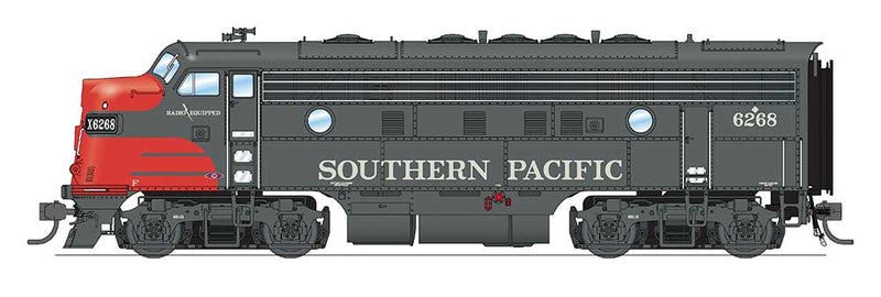 EMD F7A Phase I w/Sound & DCC - Paragon3 -- Southern Pacific #6168 (Bloody Nose, gray, red)