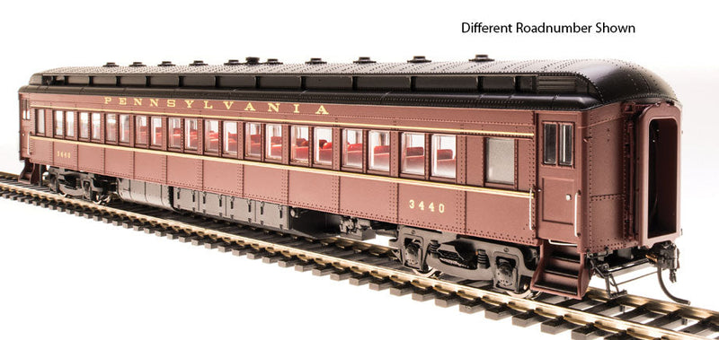 PRR P70R Coach with Ice Air Conditioning - Ready to Run -- Pennsylvania Railroad 3524 (Tuscan, black, gold)