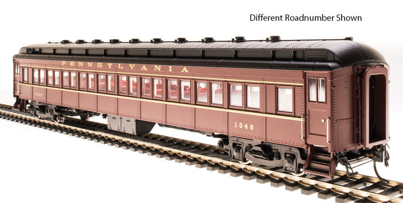 PRR P70R Coach No Air Conditioning - Ready to Run -- Pennsylvania Railroad 3365 (Tuscan, black, gold)