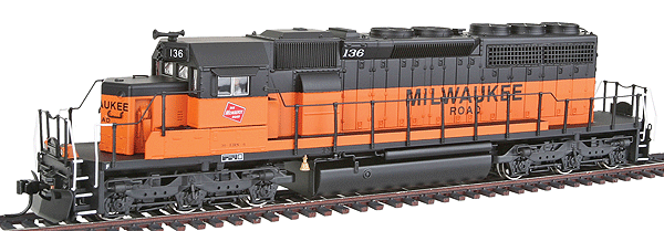 EMD SD40-2 Low Hood w/Sound - Standard DC - Blue Line(TM) -- Milwaukee Road #136