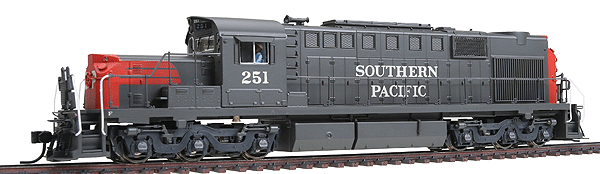 Alco RSD15 Low Hood w/Sound - Standard DC - Blue Line(TM) -- Southern Pacific #251 (dark gray, scarlet)