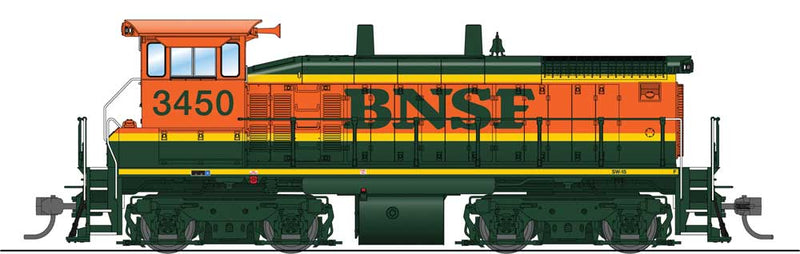 EMD SW1500 with Sound & DCC - Paragon3(TM) -- Burlington Northern Santa Fe 3450 (orange, green, yellow)