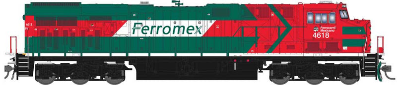 GE ES44AC with Sound, DCC and Smoke - Paragon3(TM) -- Ferrocarril Mexicano - Ferromex 4618 (orange, green, white)