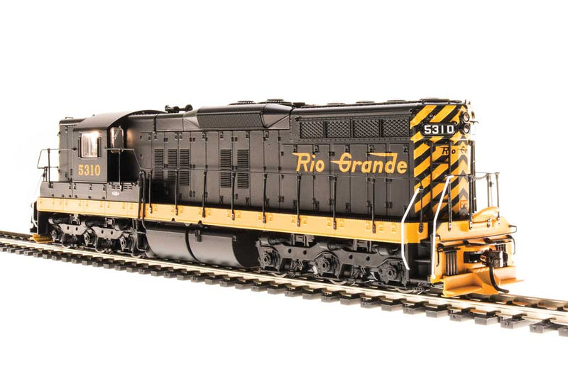 EMD SD9 - Sound and DCC - Paragon3(TM) -- Denver & Rio Grande Western 5312 (Simplified, black, Aspen Gold, Flying Gran