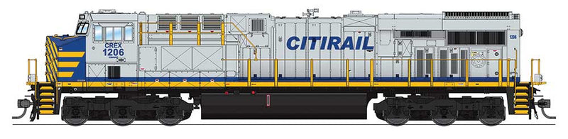 GE ES44AC - Sound and DCC - Paragon3 -- Citirail Leasing CREX #1206 (gray, blue, yellow)