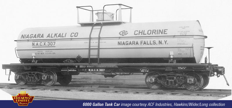 ACF Type 27/ICC-105 6,000-Gallon Tank Car 4-Pack - Ready to Run -- Variety Set B: Wyandotte, Electro-Bleaching, Naigara Alkali, Niagara Smeltin