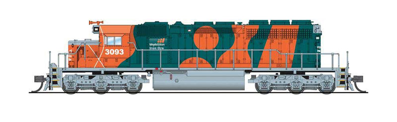 EMD SD40-2 Low Nose - Sound and DCC - Paragon4 -- BHP Mining 3097 (Bubbles Scheme, orange, green)