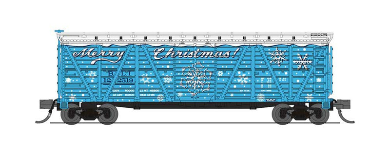 PRR K7 Stock Car with Holiday Sounds - Ready to Run -- Merry Christmas (blue, white)