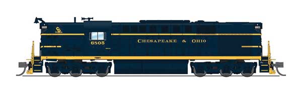 Alco RSD7 - Sound and DCC - Paragon4(TM) -- Chesapeake & Ohio #6805 (blue, yellow)