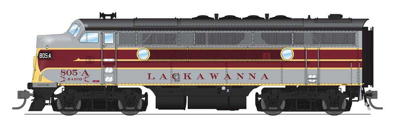 EMD F3A - Sound and DCC - Paragon4 -- Delaware, Lackawanna & Western #805C (gray, maroon, yellow)