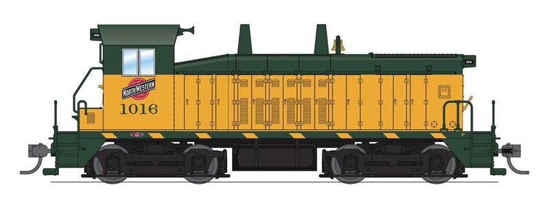 EMD NW2 - Sound and DCC - Paragon4(TM) -- Chicago & North Western 1016 (yellow, green)