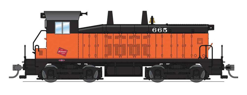 EMD NW2 - Sound and DCC - Paragon4(TM) -- Milwaukee Road 665 (orange, black, TMR Logo on Cab)