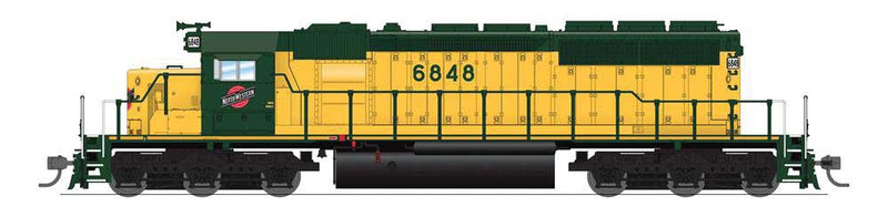 EMD SD40-2 Low Nose - Sound and DCC - Paragon4(TM) -- Chicago & North Western 6848 (yellow, green)