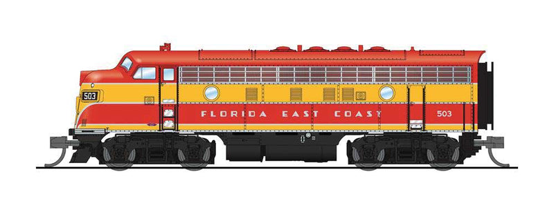 EMD F3 A-Unpowered B Set - Sound and DCC - Paragon4 -- Florida East Coast 503, 552 (red, yellow)-1