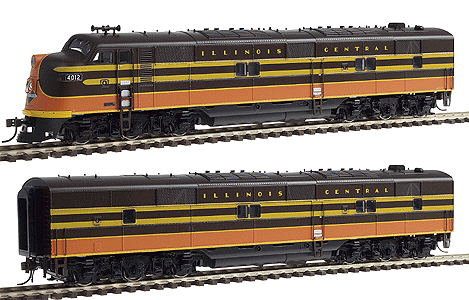 Paragon(TM) Series Diesel EMD E7A-B Set Powered w/Quantum(TM) Sound -- Illinois Central #4012 & 4102