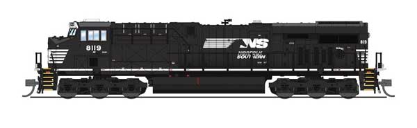 GE ES44AC - Sound and DCC - Paragon4 -- Norfolk Southern #8119 (black, white; Horse Head Logo)