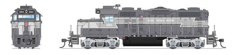 EMD GP20 - Sound and DCC - Paragon4(TM) -- Toledo, Peoria & Western #2003 (2-Tone Gray)