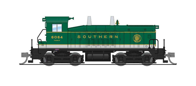 EMD SW7 - Sound and DCC - Paragon4(TM) -- Southern Railway #6064 (As-Delivered, green, white, gold)
