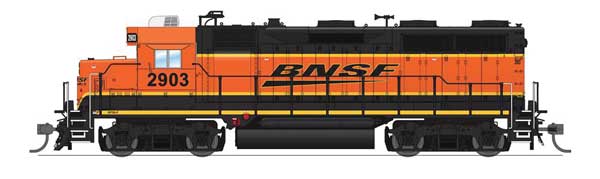EMD GP35 Low Nose - Sound and DCC - Paragon4(TM) -- BNSF Railway #2903 (GP39-3, orange, black, Wedge Logo)