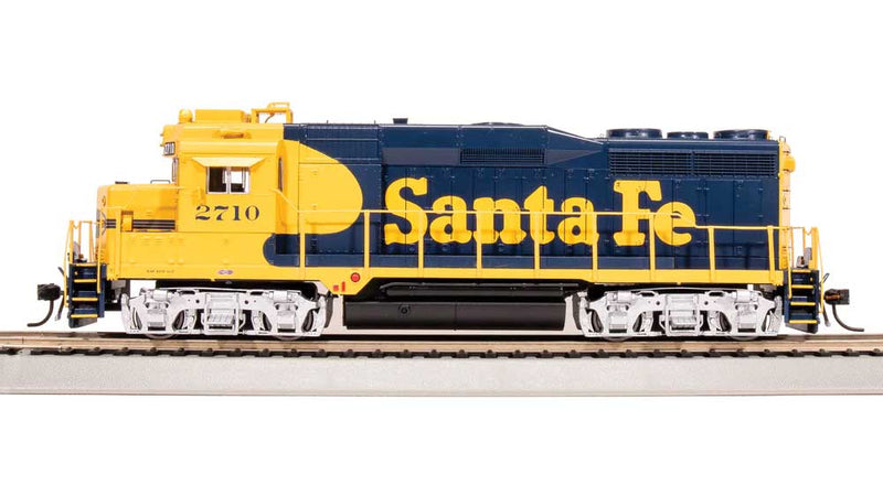EMD GP30u Low Nose - Sound and DCC - Paragon4(TM) -- Santa Fe #2723 (Warbonnet, blue, yellow)-1