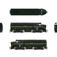 Class BF16 Baldwin RF16 Sharknose A-Unpowered B Set w/Sound & DCC - Paragon4(T -- Pennsylvania Railroad #9708, 9708B (Trainphone; 5-Stripe, Brunswick Green)