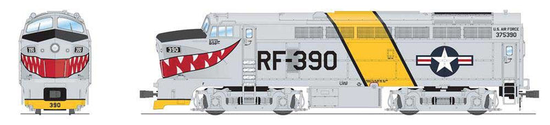 Baldwin RF16A Sharknose A - Sound & DCC - Paragon4(TM) -- US Air Force #RF-390 (Fantasy Scheme, gray, yellow, red Mouth w/Teeth)-1