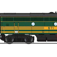 EMD F3A-Unpowered F3B Set - Sound and DCC - Paragon4 -- Maine Central #683, 671B (green, Harvest Gold)
