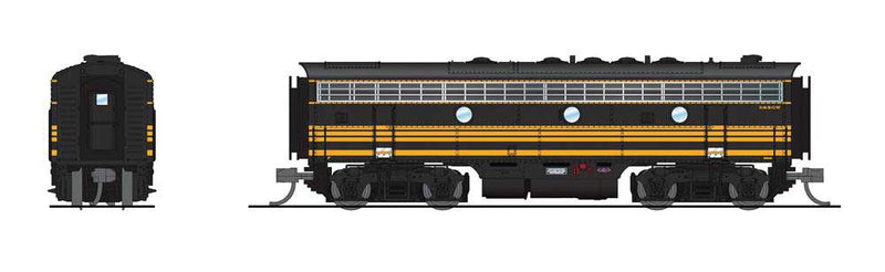 EMD F7B - Sound and DCC - Paragon4 -- Denver & Rio Grande Western #5563 (3 Stripe, black, Aspen Gold)